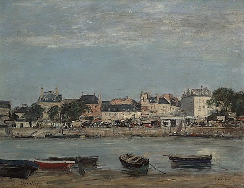 The Port of Trouville, 1867, Eugène Louis Boudin