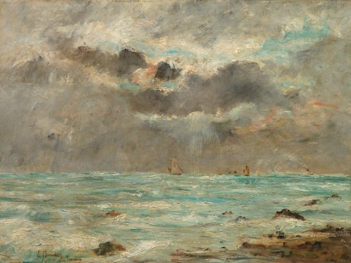 The Coast at Trouville, 1881, Eugène Louis Boudin