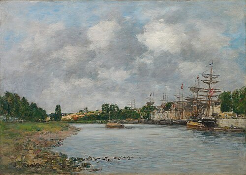 View of the Port of Saint-Valéry-sur-Somme, 1891, Eugène Louis Boudin