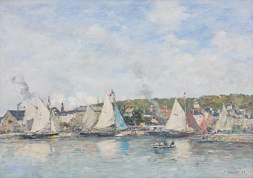 Le port de Trouville, 1893, Eugène Boudin