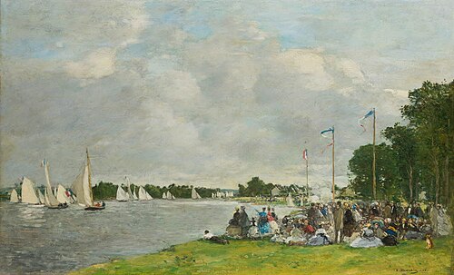 Les régates d’Argenteuil, 1866, Eugène Boudin