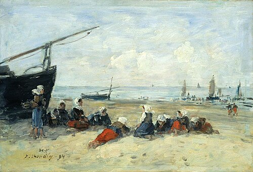 Shore at Berck, 1894, Eugène Louis Boudin