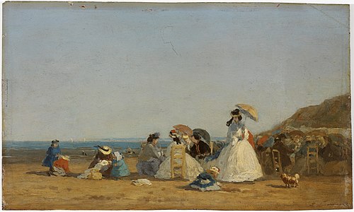 Figures on a Beach, 1863, Eugène Boudin