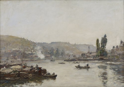 La Seine à Rouen, 1895, Eugène Boudin
