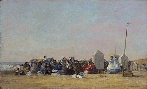 The Beach, Trouville, 1865, Eugène Boudin