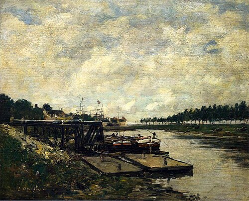 River landscape, 1850, Eugène Louis Boudin