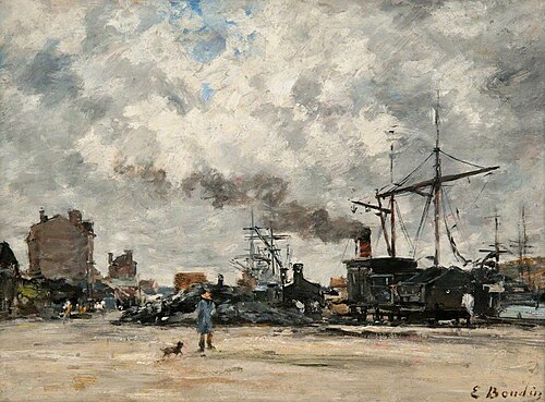 The Wharf, 1800, Eugène Boudin