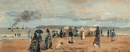 Sur la plage, , Eugène Boudin