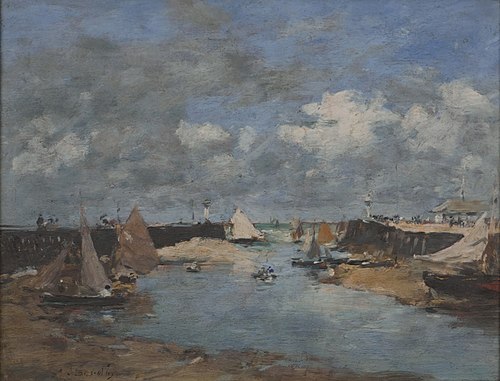 Trouville Harbor, 1888, Eugène Boudin