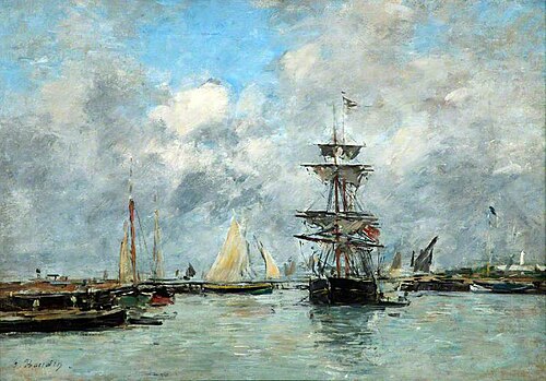Trouville Harbour, 1883, Eugène Louis Boudin