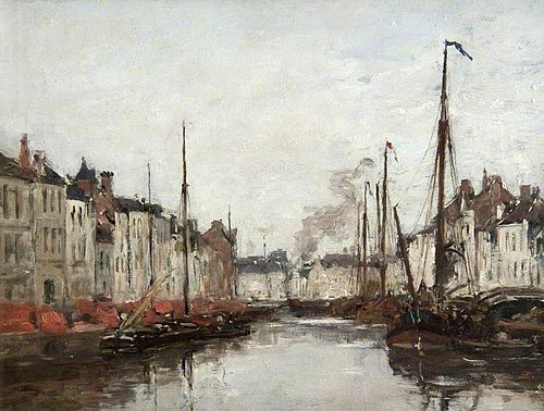 A Dutch Canal, 1871, Eugène Boudin