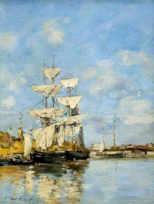 Deauville, the Dock, 1891, Eugène Boudin