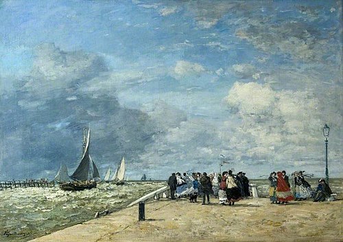 The Jetty at Trouville, 1869, Eugène Boudin