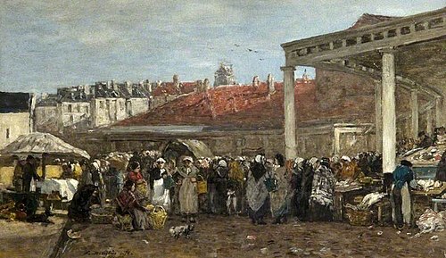 Bruxelles, le Vieux Marché aux Poissons, 1871, Eugène Boudin