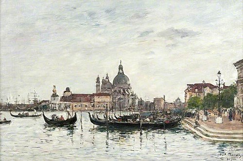 Venice: Santa Maria della Salute and the Dogana Seen from across the Grand Canal, 1895, Eugène Boudin