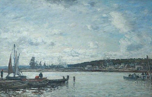 The Ferry at Deauville, , Eugène Louis Boudin