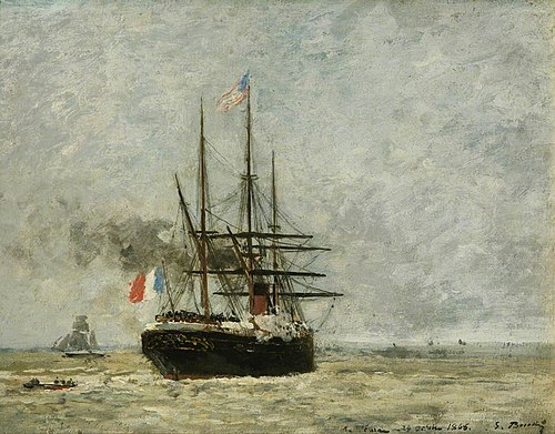 Leaving Port, 1868, Eugène Boudin