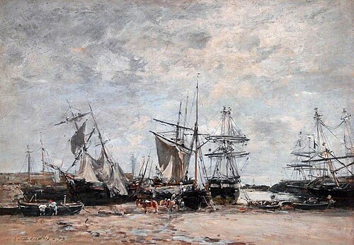 Le port de Pontrieux, 1873, Eugène Boudin