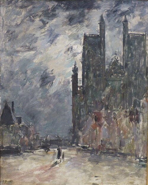 Abbeville. L'église Saint-Vulfran, 1892, Eugène Boudin