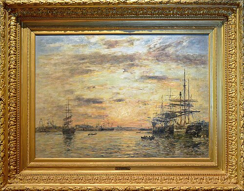 Le Havre. Le bassin de l'Eure, 1885, Eugène Boudin
