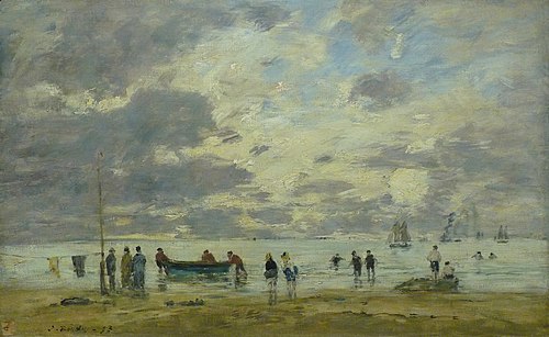 Plage de Deauville, 1893, Eugène Boudin