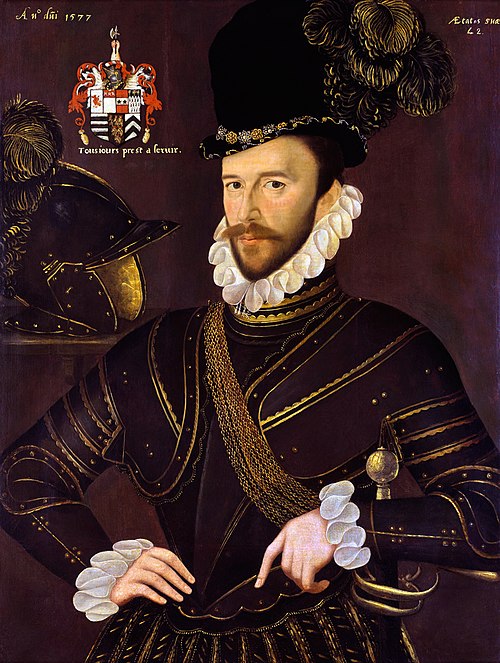 Porträt des Richard Drake (1535-1603), 1577, George Gower