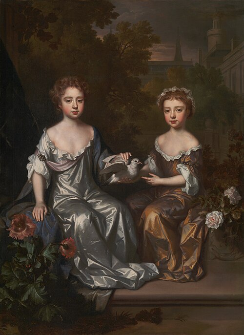 Portrait of Henrietta and Mary Hyde, 1683, Willem Wissing