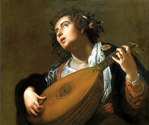 Femme jouant du luth, 1628, Artemisia Gentileschi