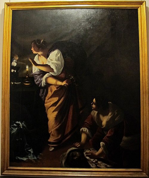 giuditta e la fantesca abra con la testa recisa di oloferne, 1650, Artemisia Gentileschi