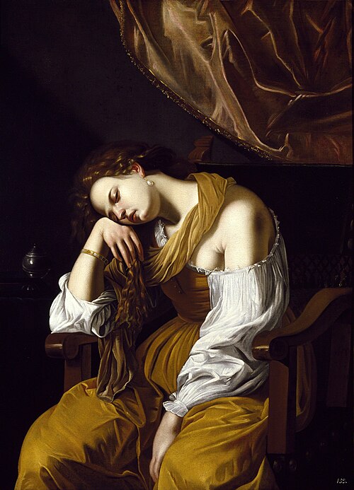 Marie-Madeleine en mélancolie, 1620, Artemisia Gentileschi