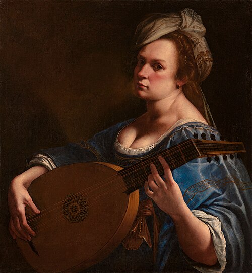 Autoportrait en joueuse de luth, 1616, Artemisia Gentileschi