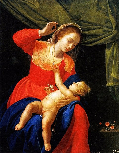 Virgin and Child with a Rosary, 1651, Artemisia Gentileschi