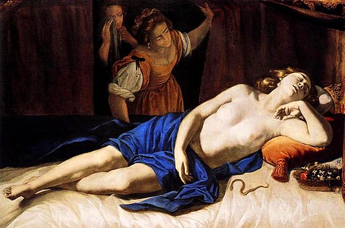 Cleopatra discovered by her servants, 1635, Artemisia Gentileschi