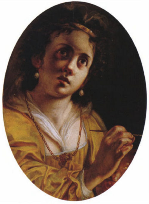 Allegory of painting (oval), 1630, Artemisia Gentileschi