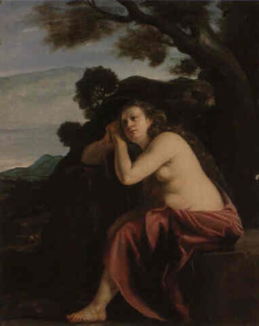 The Penitent Magdalene in a Landscape, 1630, Artemisia Gentileschi