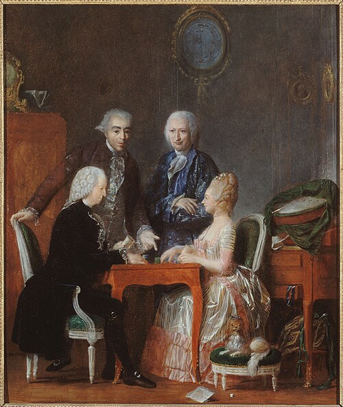 La partie de trictrac, 1780, Jean-François Garneray