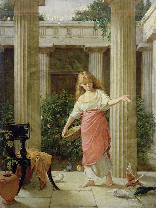 In the Peristyle, 1874, John William Waterhouse