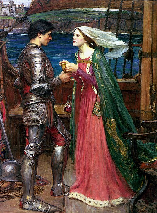 Tristan and Isolde with the Potion, 1916, John William Waterhouse
