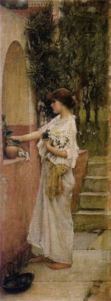 Une Ofrrande romaine, 1890, John William Waterhouse