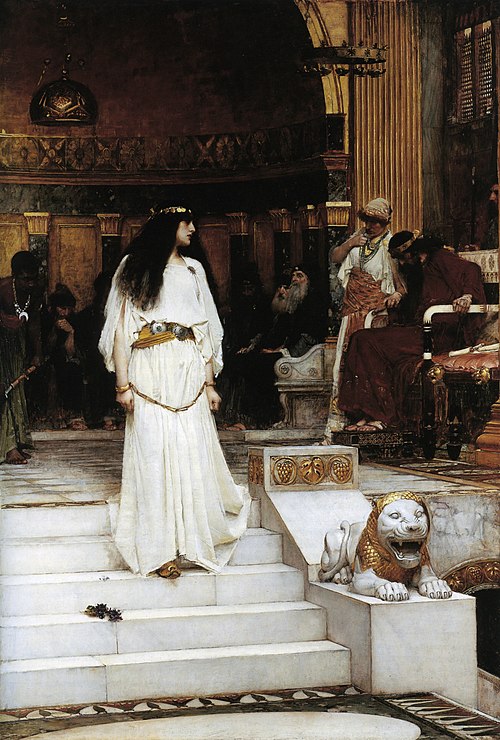 Mariamne quittant le siège du jugement d'Hérode, 1887, John William Waterhouse
