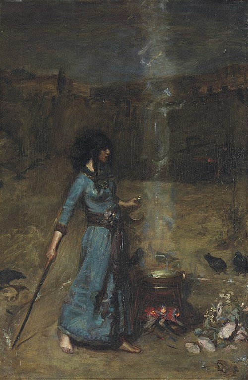 Study for The Magic Circle, 1886, John William Waterhouse