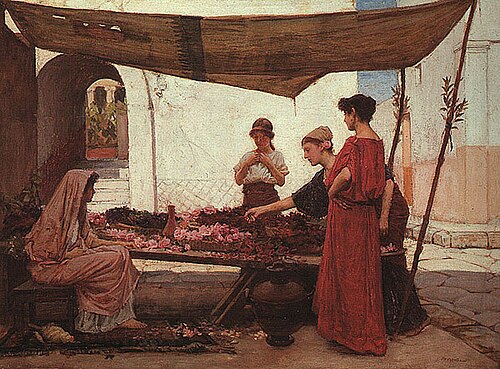 A Grecian Flower Market, 1880, John William Waterhouse