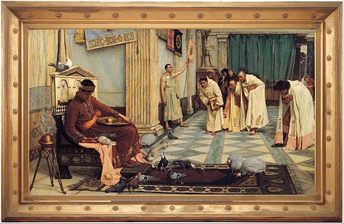 Les Favoris de l'Empereur Honorius, 1883, John William Waterhouse