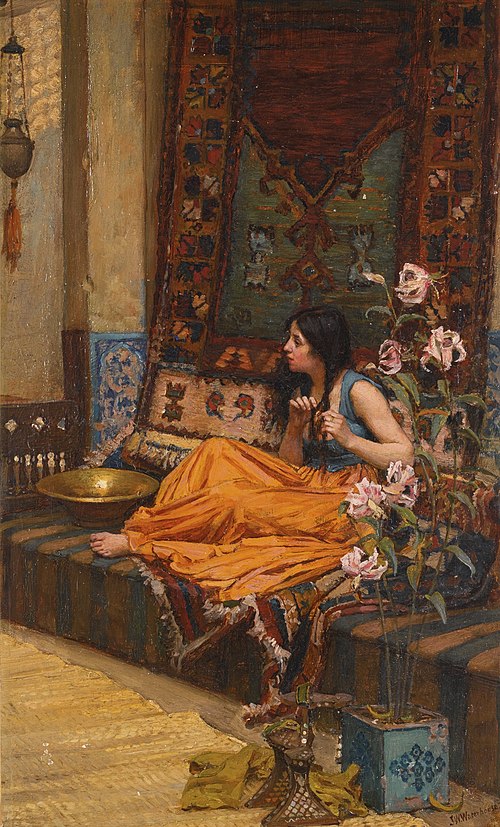 In the Harem, , John William Waterhouse