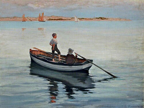 Two Boys in a Boat, 1887, George Percy Jacomb-Hood