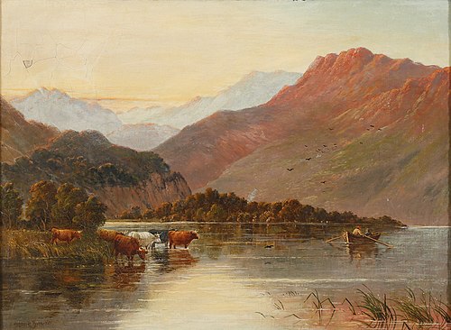 Seascape with cows, , Alfred de Breanski