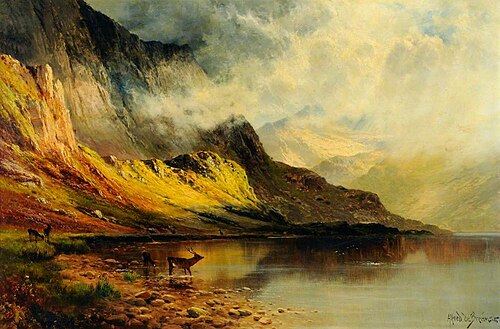 A Glint of Sunshine, Glen Ogle, , Alfred de Breanski