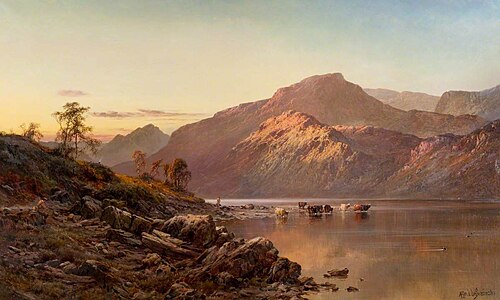 A Scotch Lake at Eventide, 1914, Alfred de Breanski