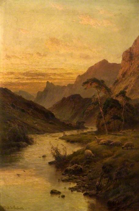 River Foyers at Abertarff, Invernesshire, , Alfred de Breanski