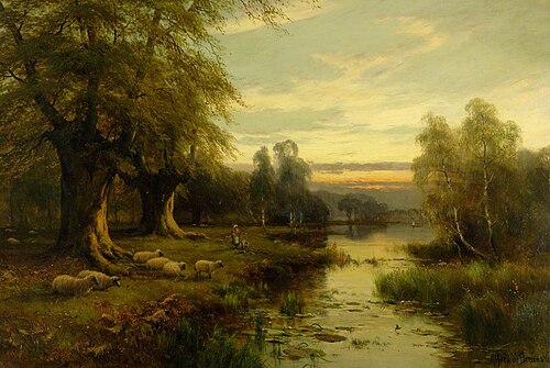 Evening Repose, Burnham Beeches, , Alfred de Breanski